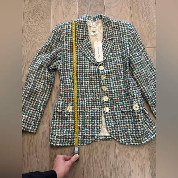 Yves Saint Laurent Tweed Pattern Blazer, Size 10 - Picture 6 of 14